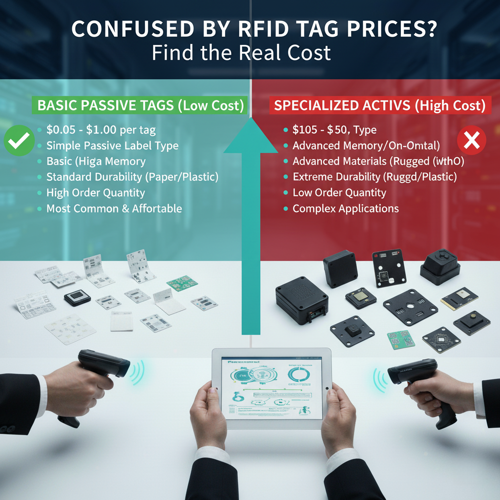 An assortment of RFID tags with different shapes and sizes