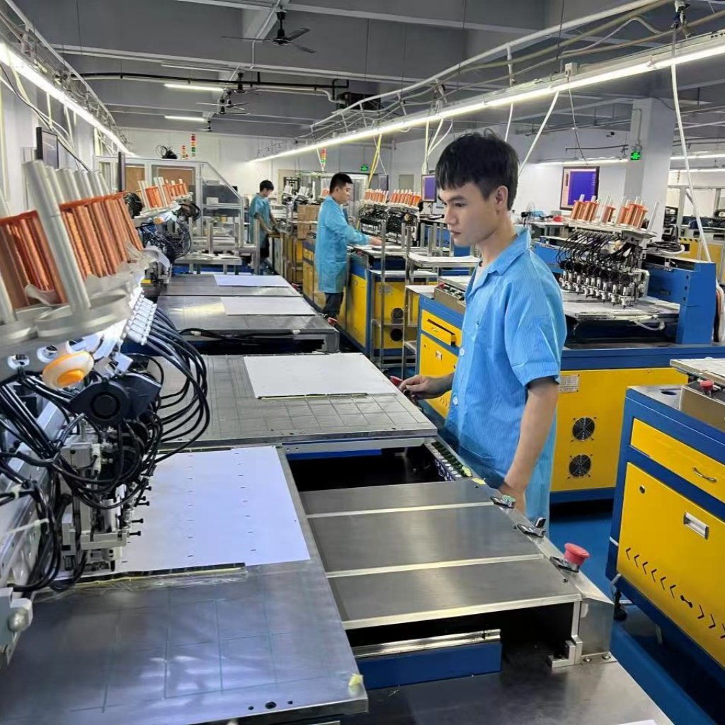 Professional production line in action