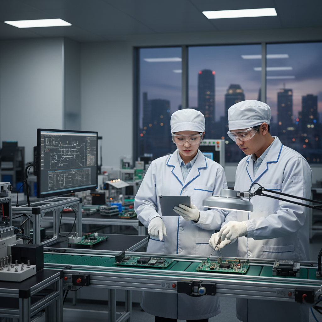 QC inspector examining UHF reader