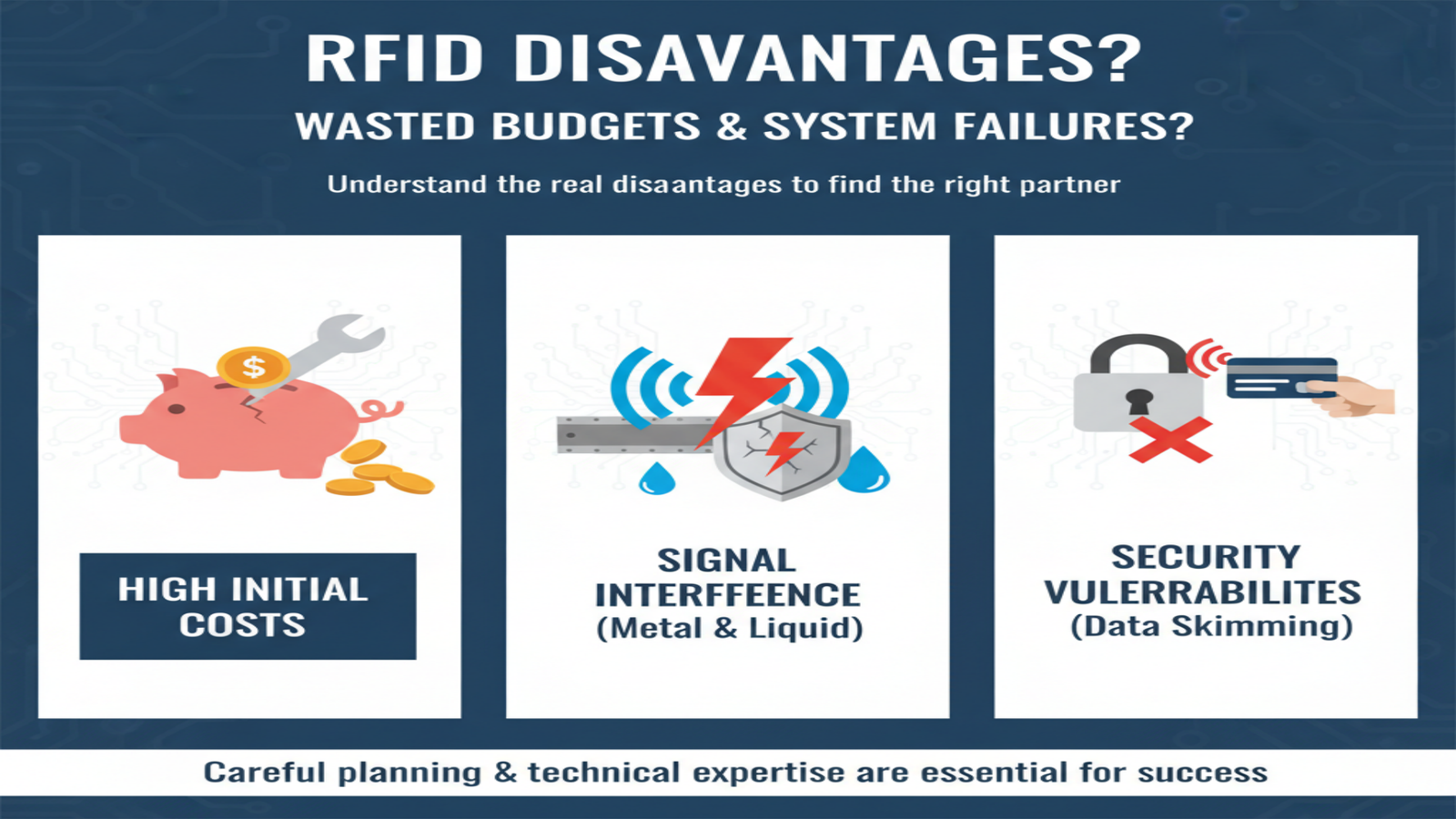 What are the disadvantages of using RFID tags?