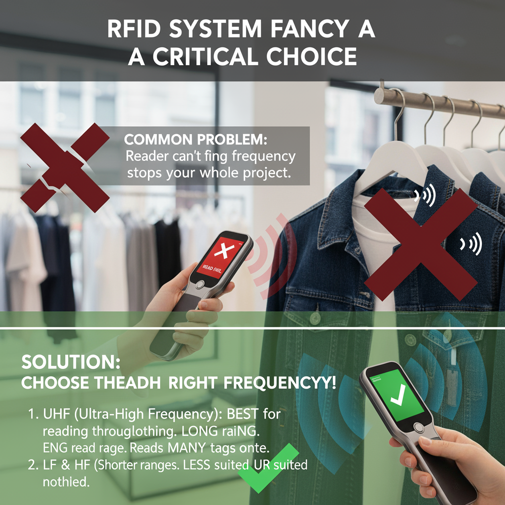 An illustration showing different RFID frequencies and their read ranges
