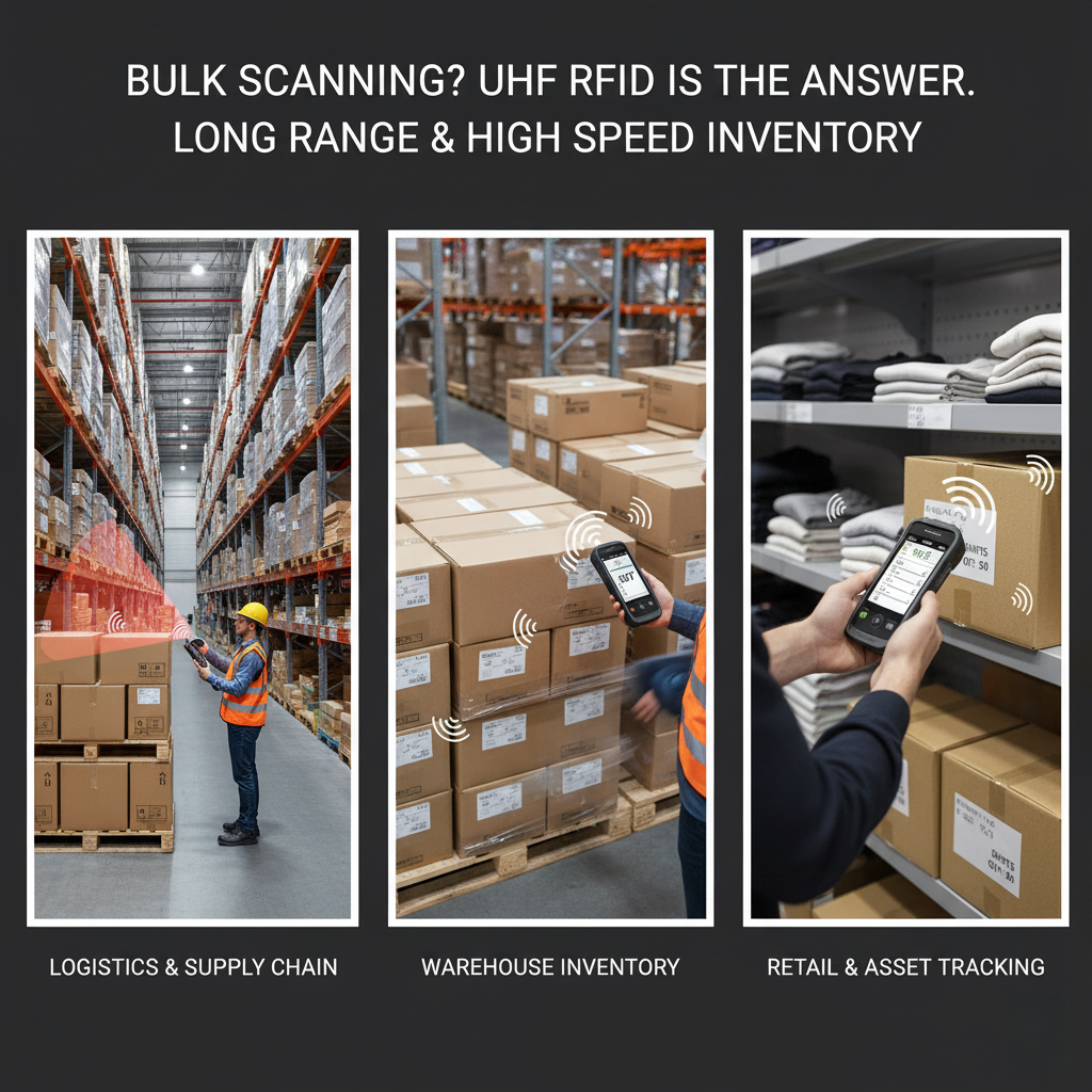 UHF RFID reader in a warehouse setting