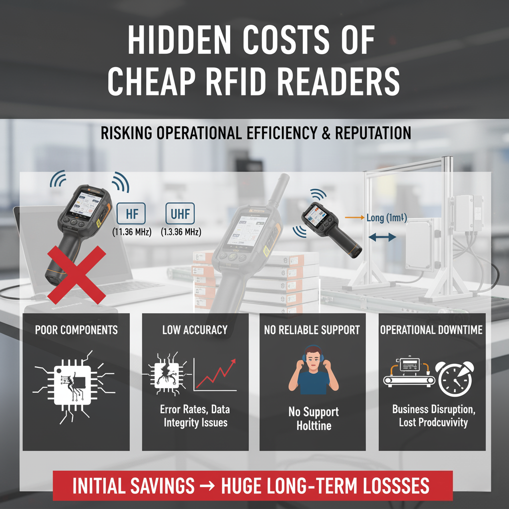 A broken RFID reader with a red X over it