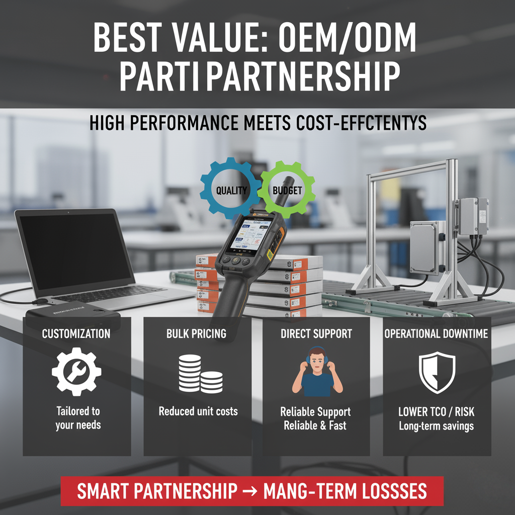 Two people shaking hands in front of a factory production line