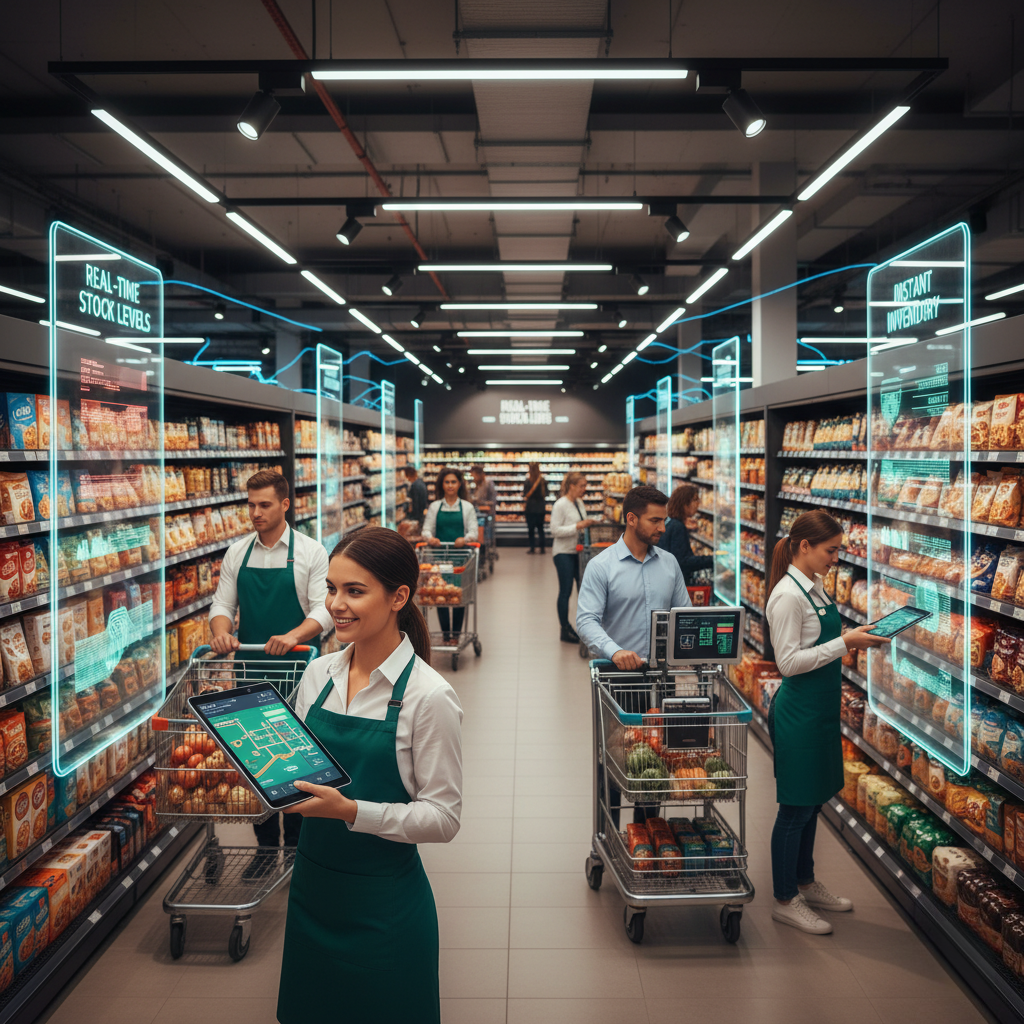 How can RFID technology simplify operations for supermarkets?