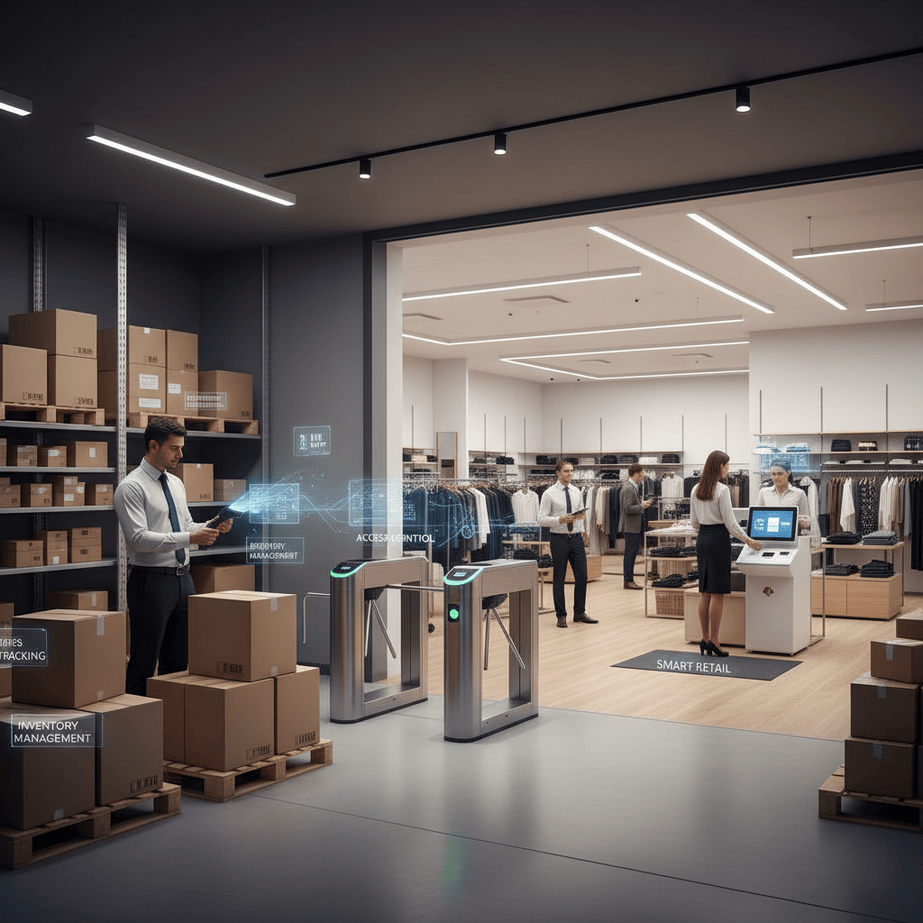 An illustration of various [RFID tags](https://rainrfid.org/rfids-role-in-managing-inventory-for-medical-devices-and-critical-supplies/)<sup id=