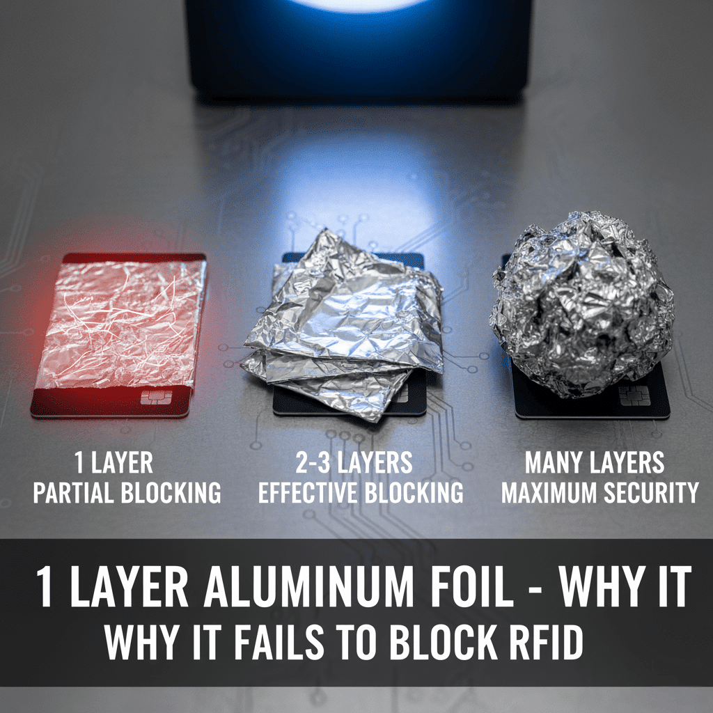 A single layer of aluminum foil with a visible small tear