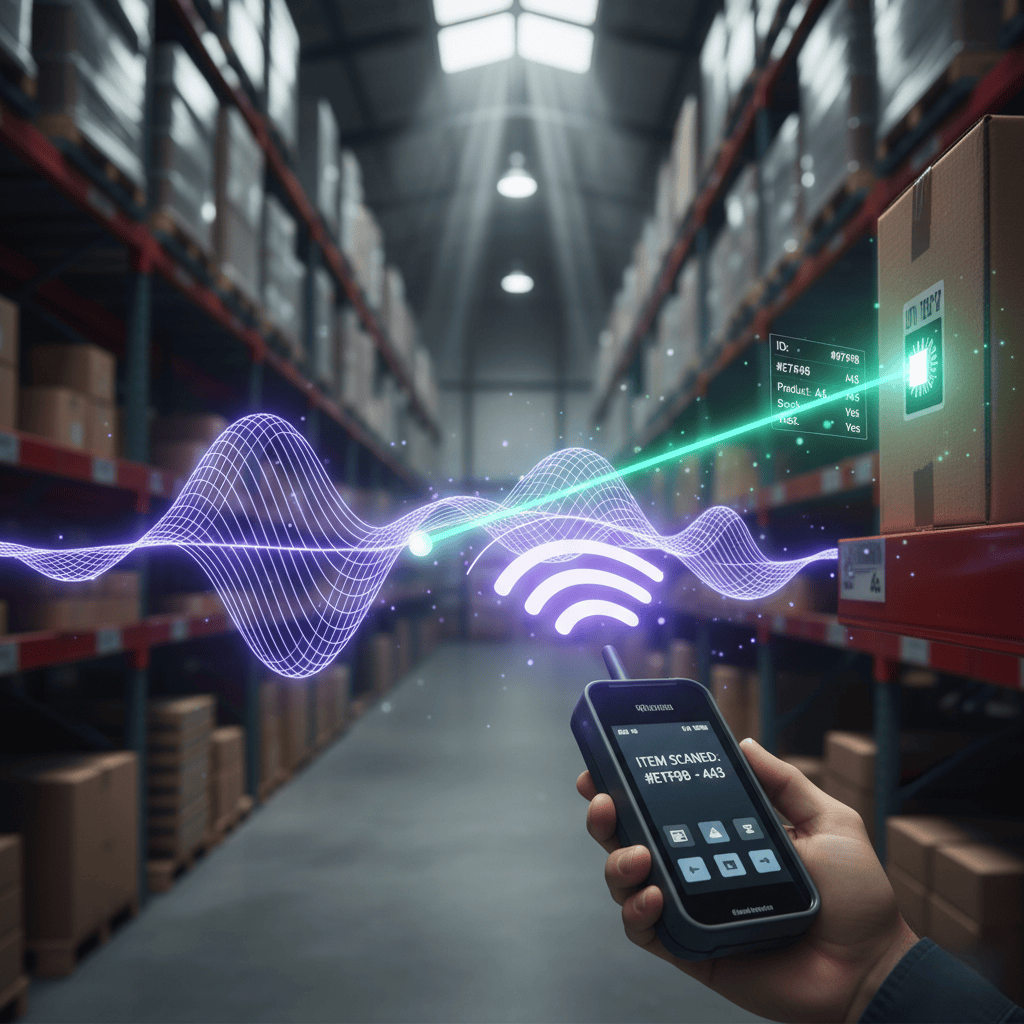 Diagram of how RFID works