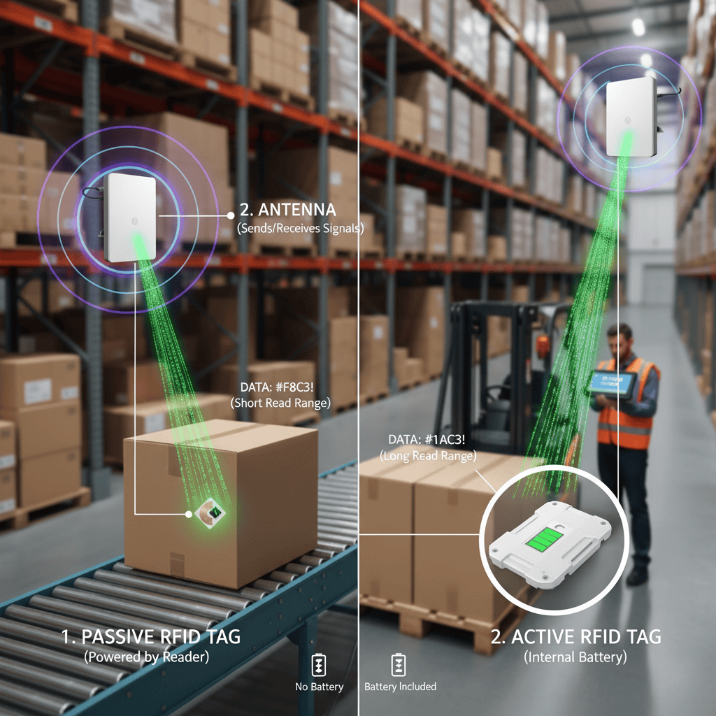 Active vs Passive RFID tags comparison