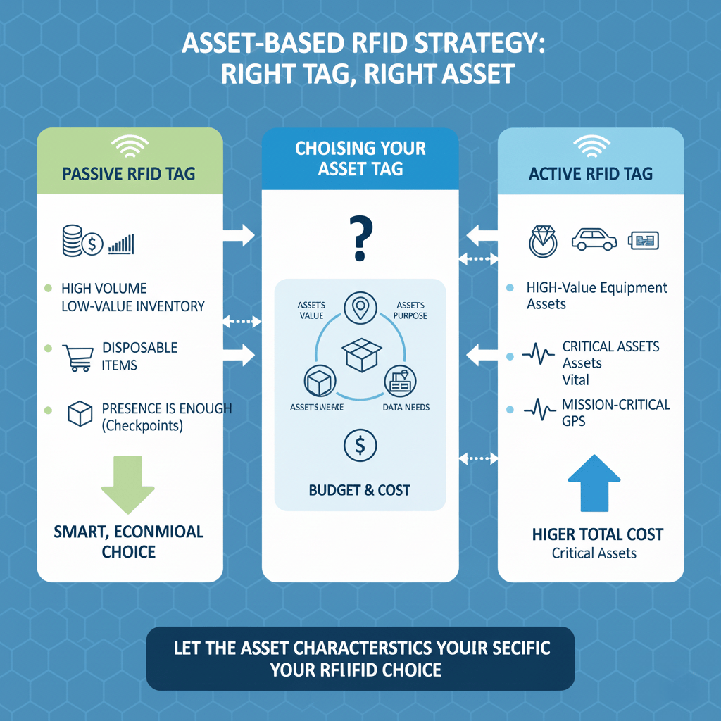 various assets with RFID tags