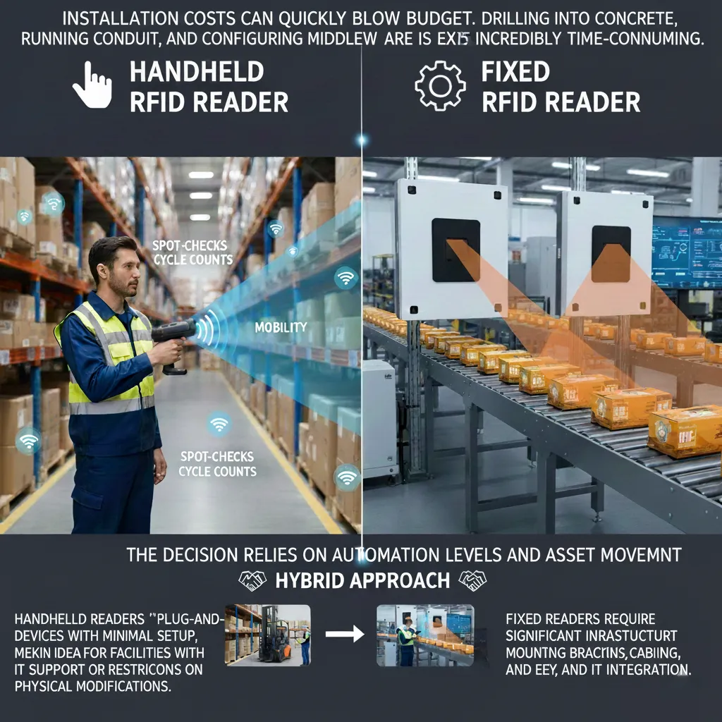 RFID cable installation vs handheld