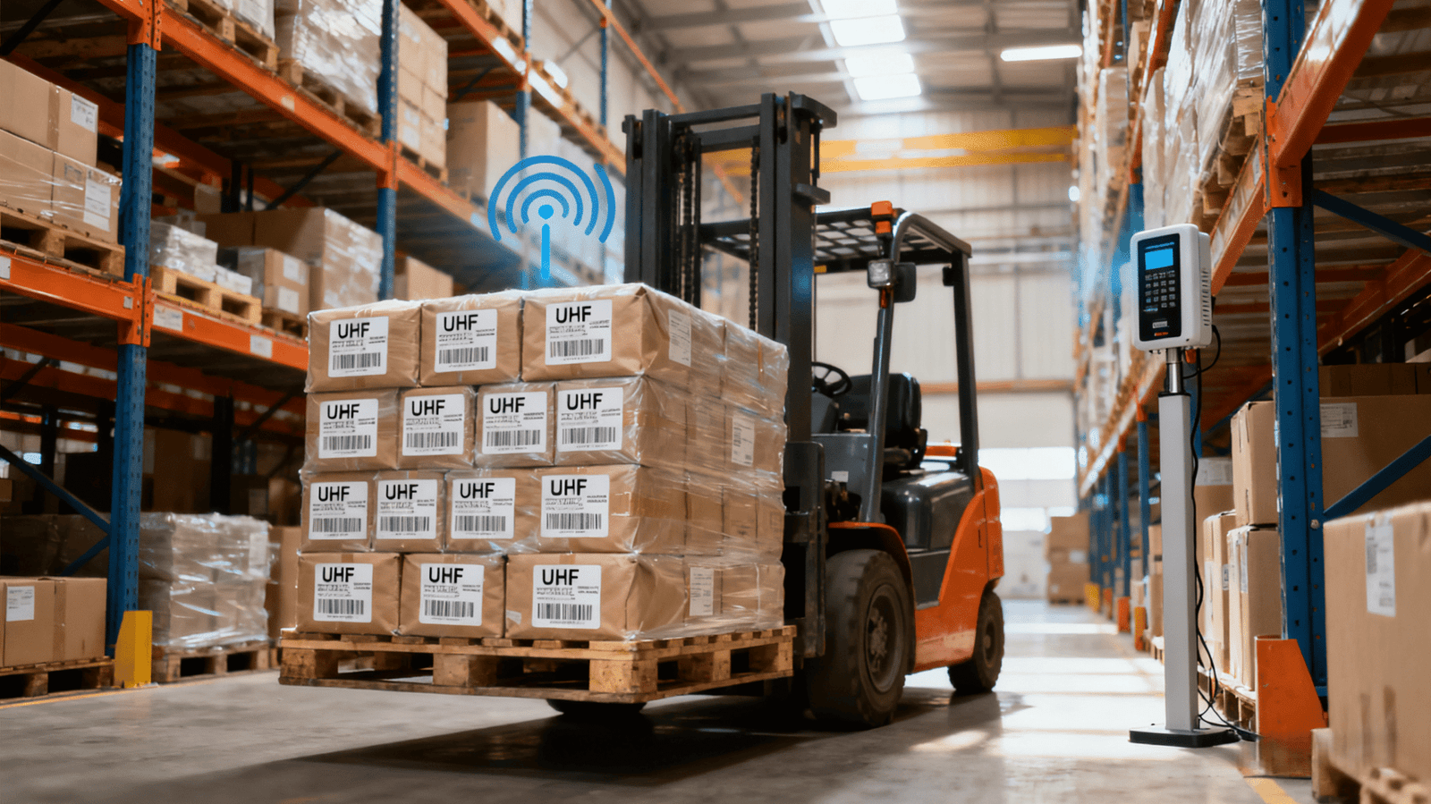 An image comparing different types of RFID tags: LF, HF, and UHF