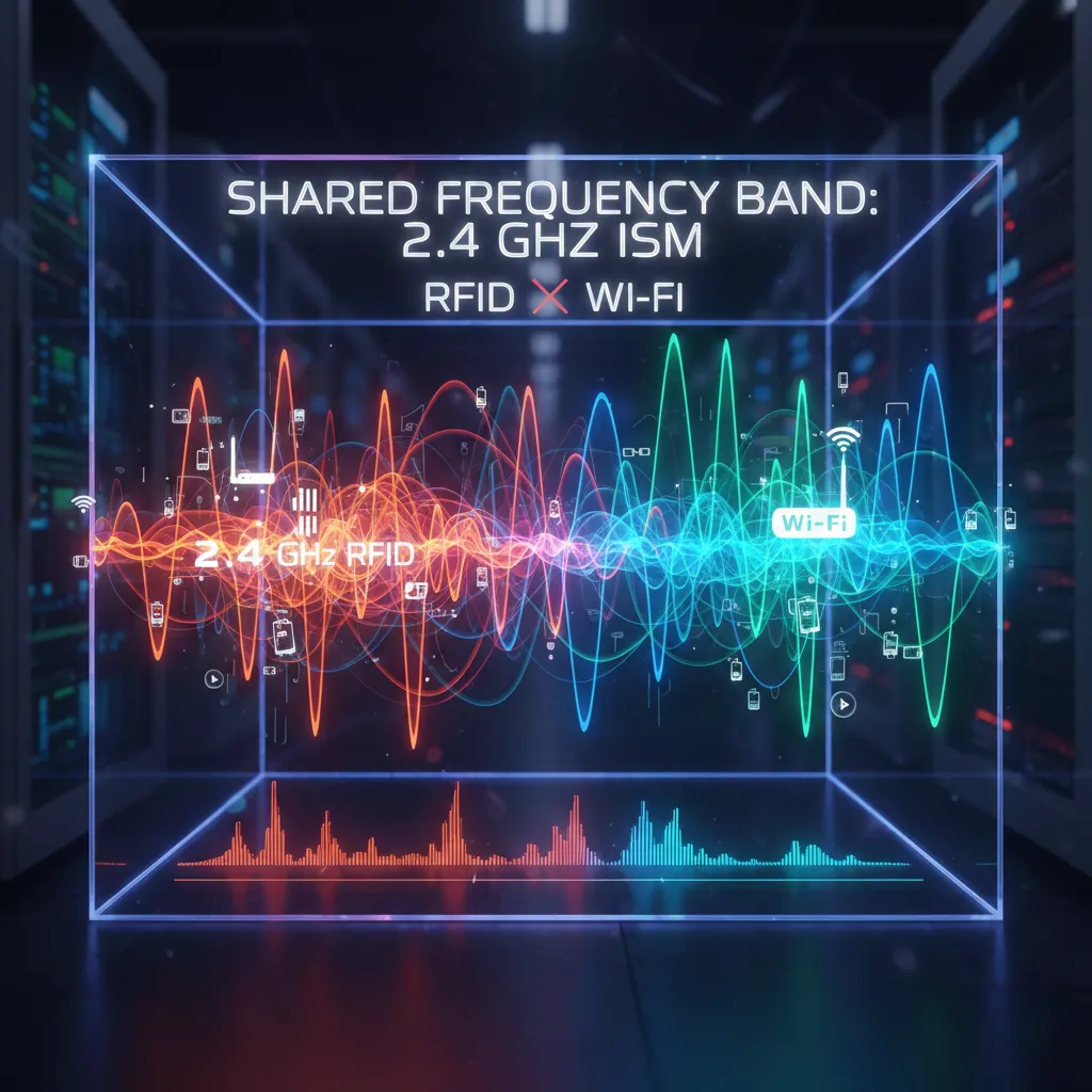 Illustration of the 2.4 GHz ISM frequency band