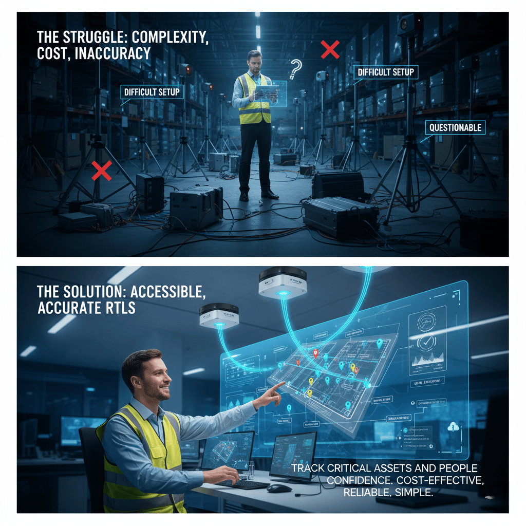 A floor plan of a hospital showing the real-time location of tagged medical equipment