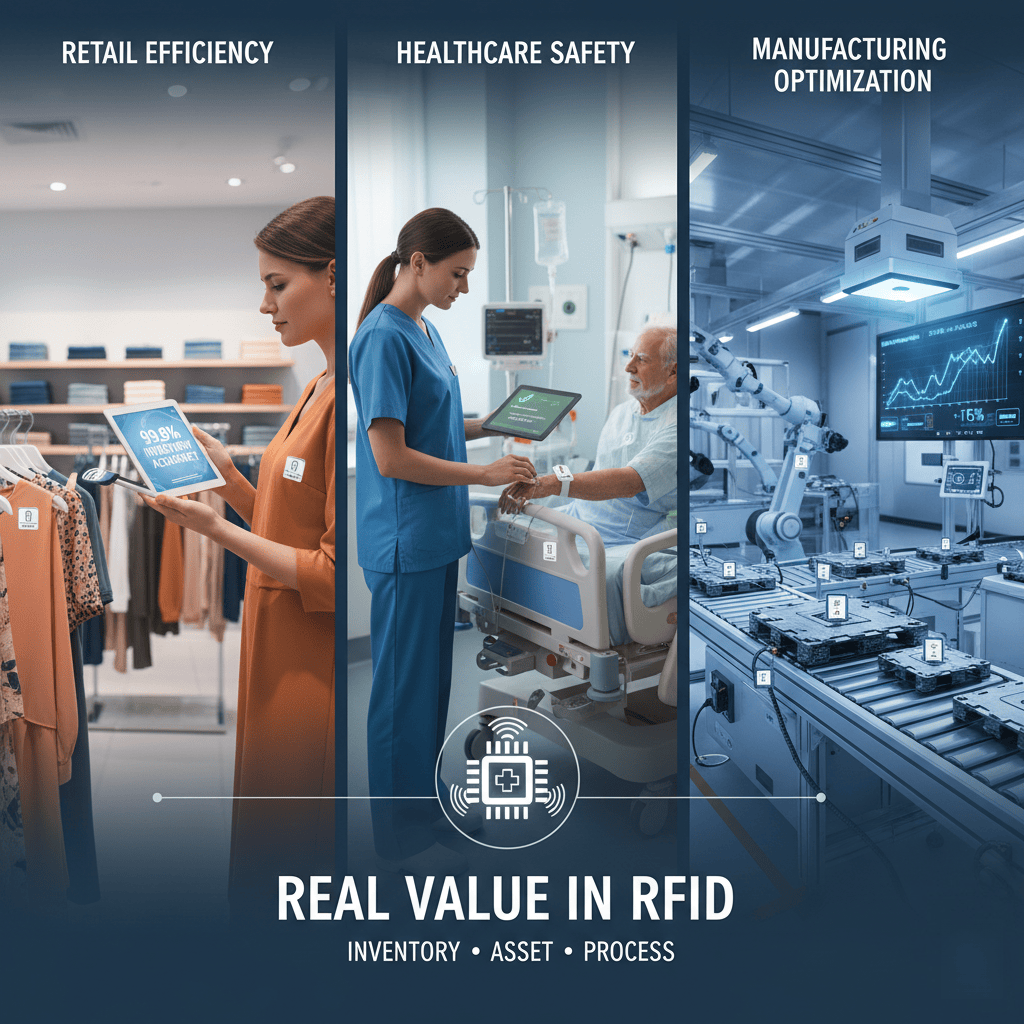 An array of different RFID tags for various industries