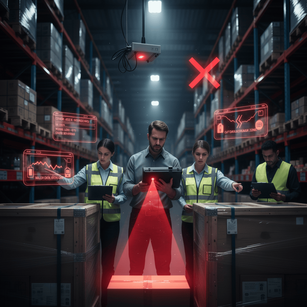 An image illustrating the different read fields of a linear and a circular polarized RFID antenna.