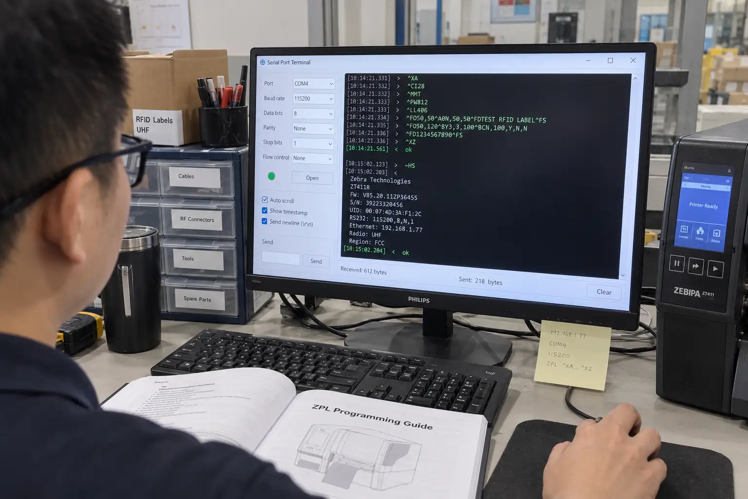 A computer screen showing driver installation and configuration settings