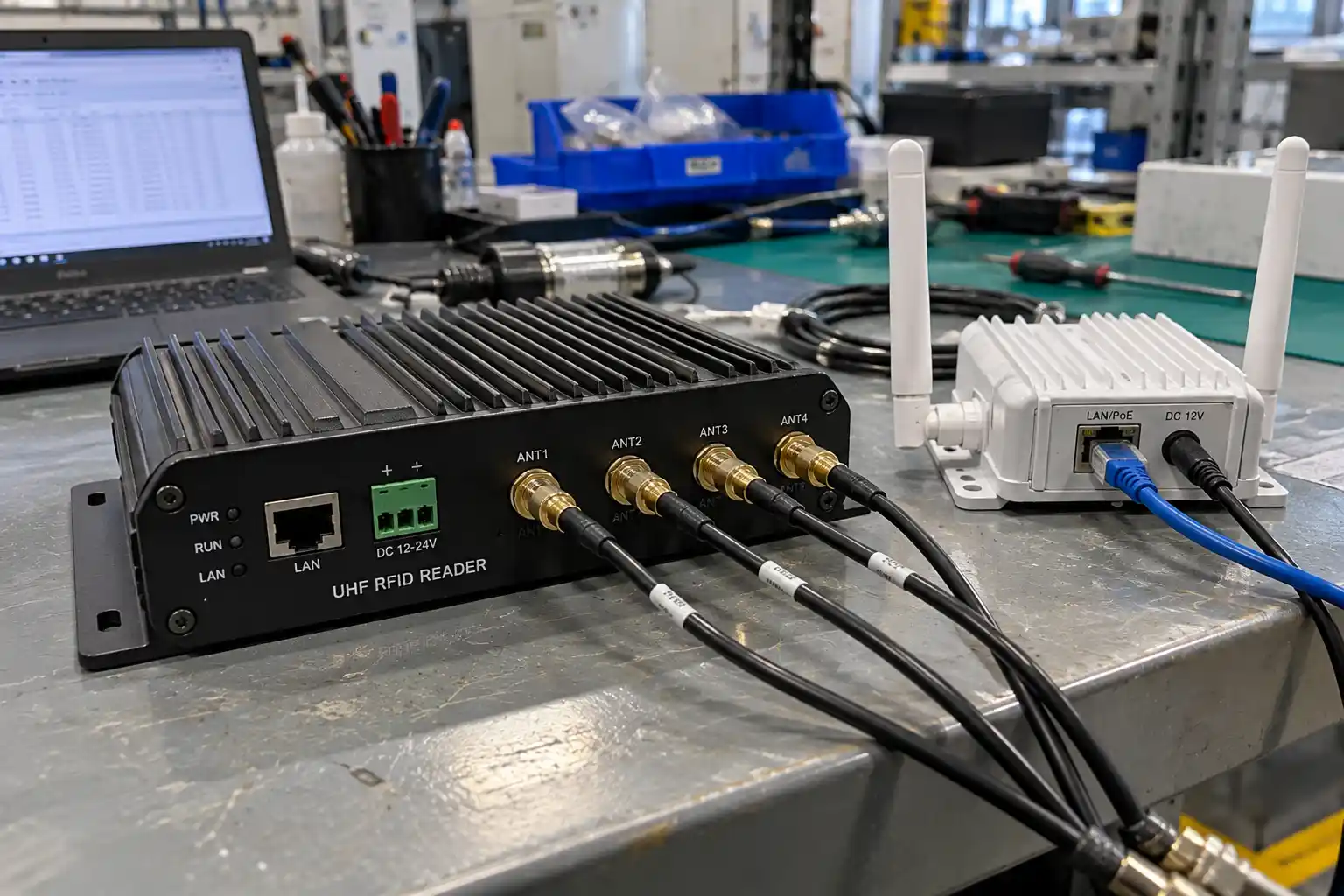 RFID and Wi-Fi spectrum overlap in a 2.4 GHz deployment