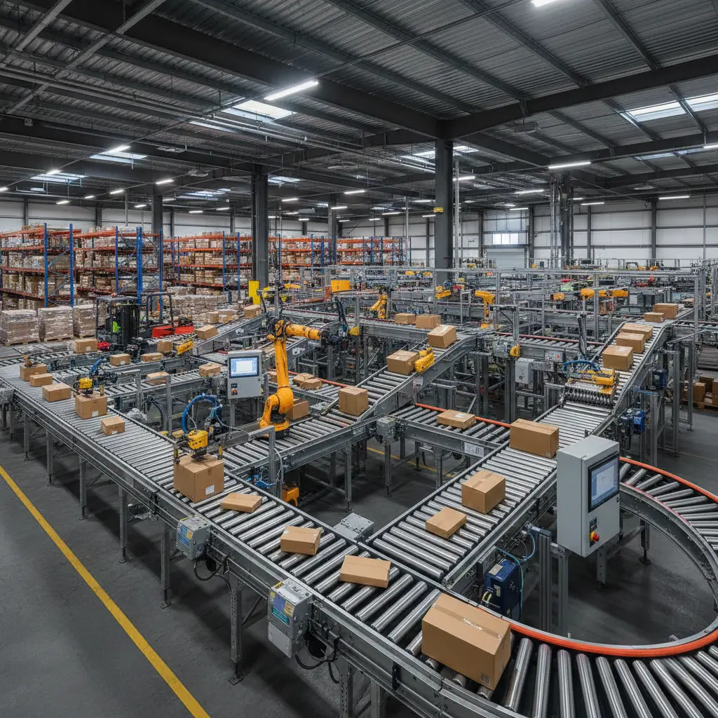 Fixed RFID reader on conveyor belt