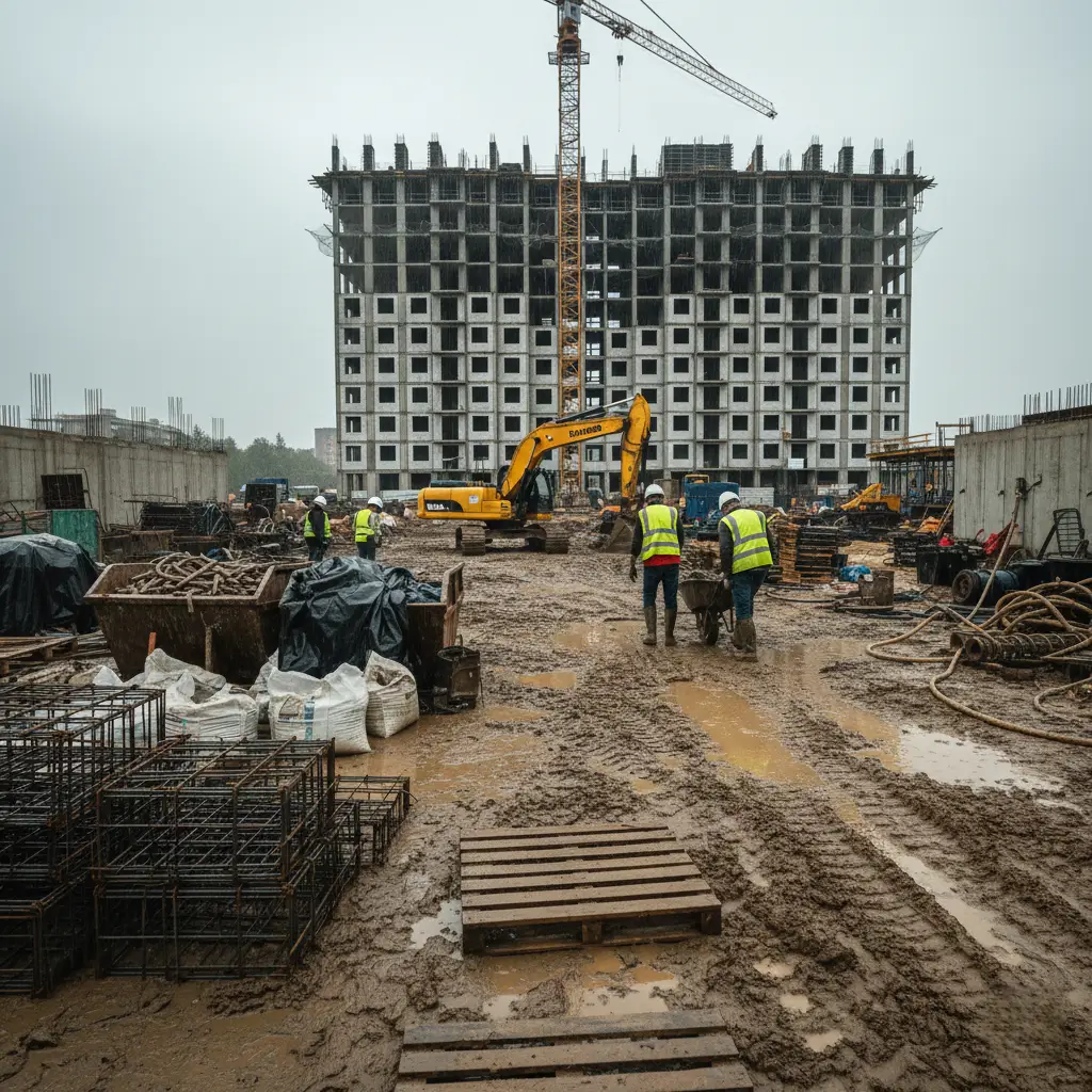 Epoxy RFID tag embedded in concrete