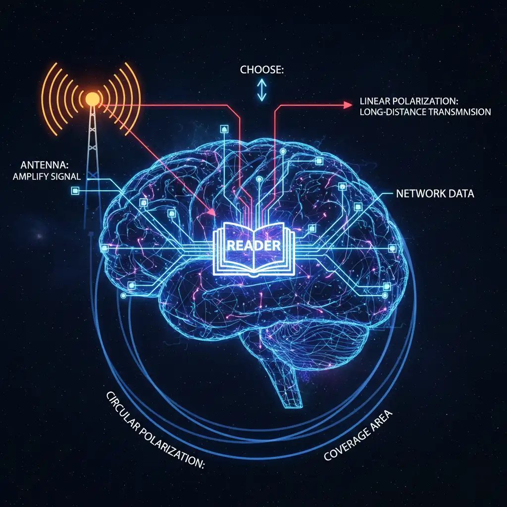 RFID Reader and Antenna setup connected