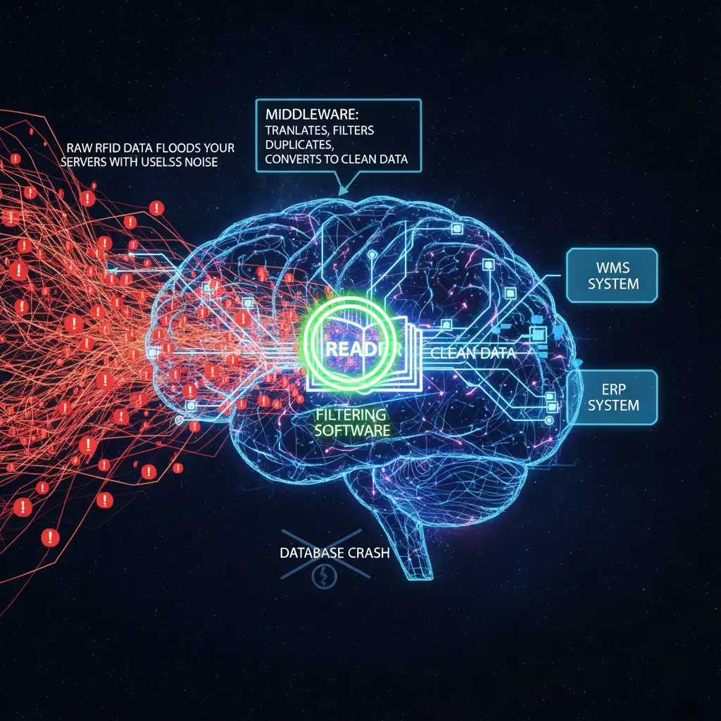 RFID Middleware interface on computer screen