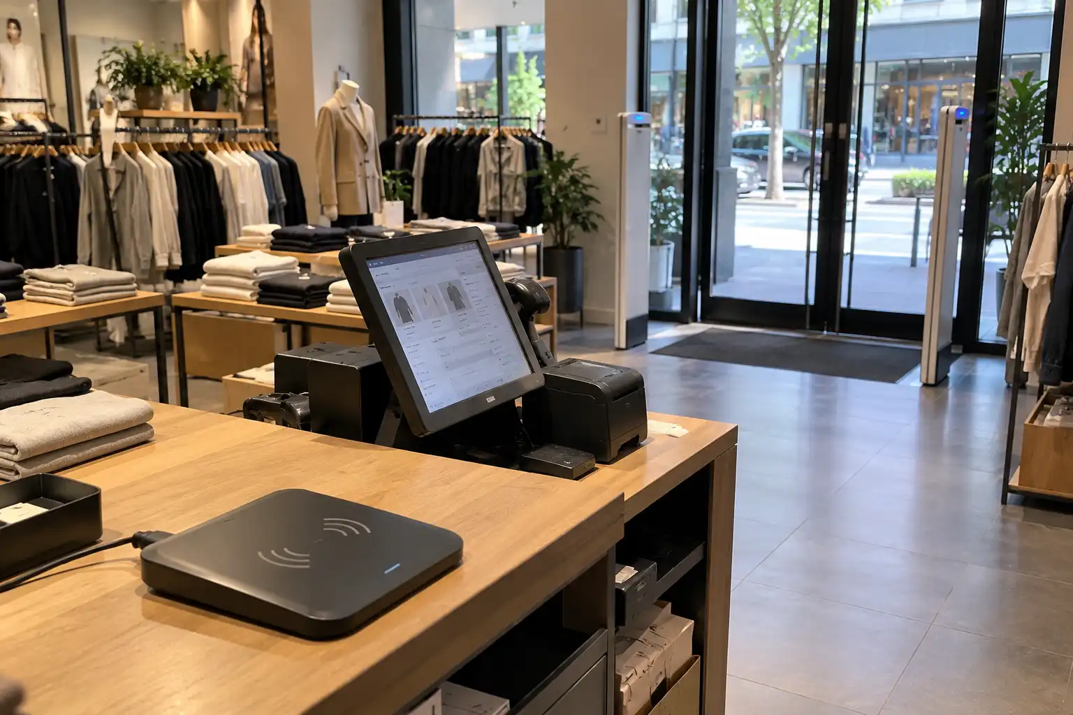 RAIN RFID retail loss-prevention system for tagged apparel and exit monitoring