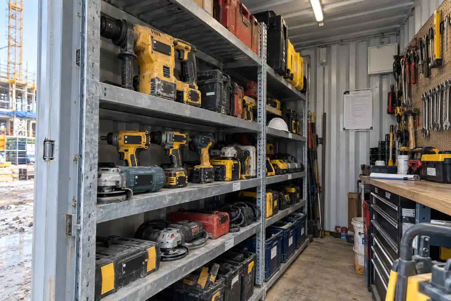RFID tool and equipment tracking across a construction site