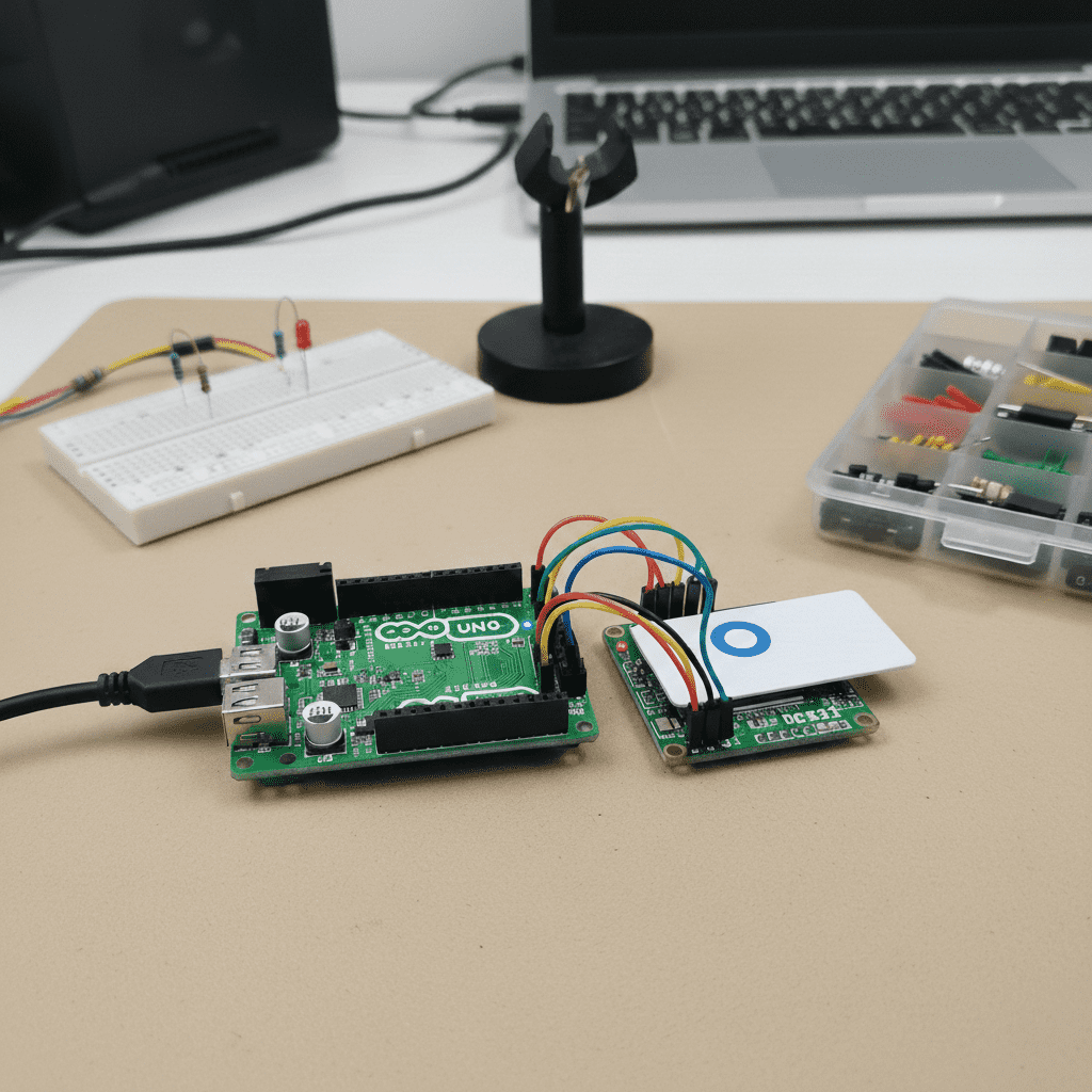 Arduino connected to RFID reader