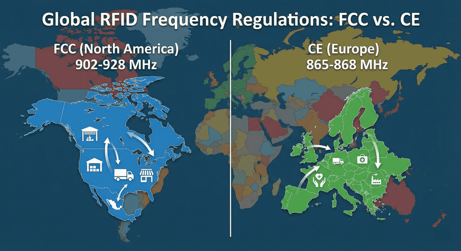 FCC vs CE frequency map