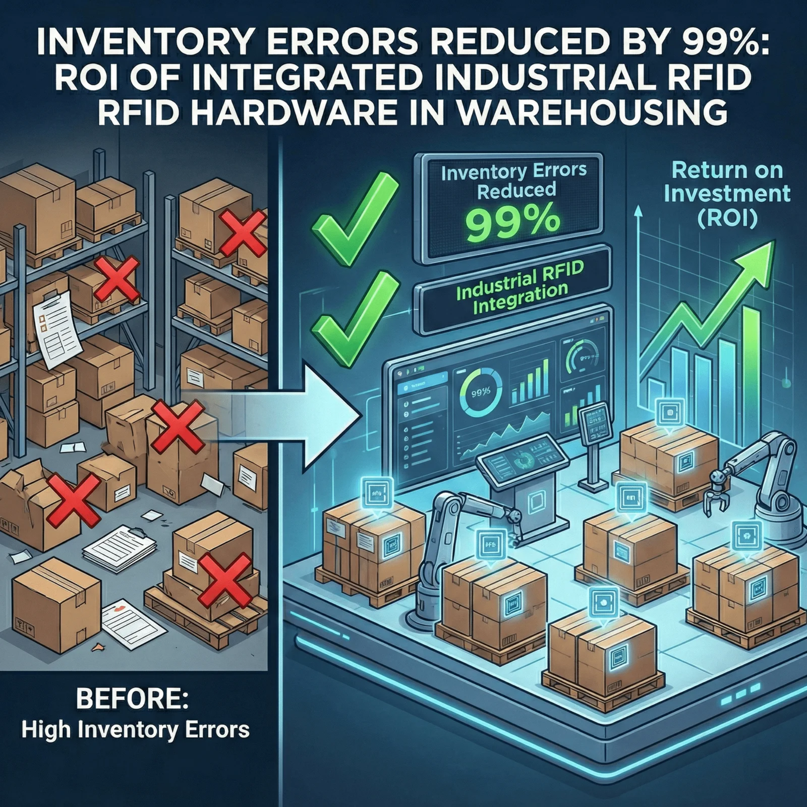 Reducing Inventory Errors by 99%: The ROI of Integrating Industrial RFID Hardware in Warehousing