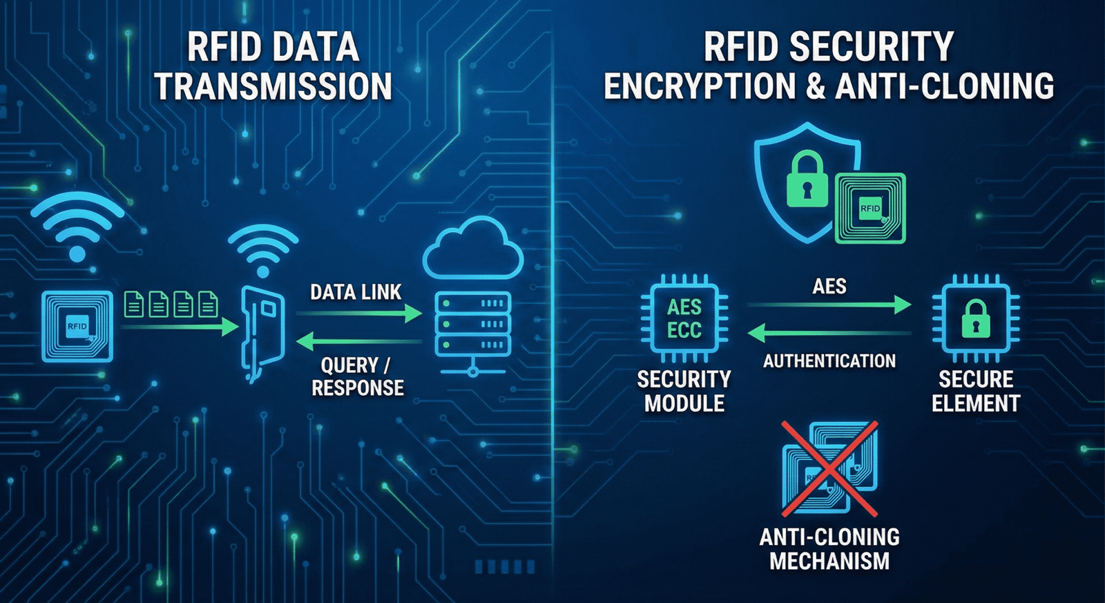 Encrypted RFID data transmission