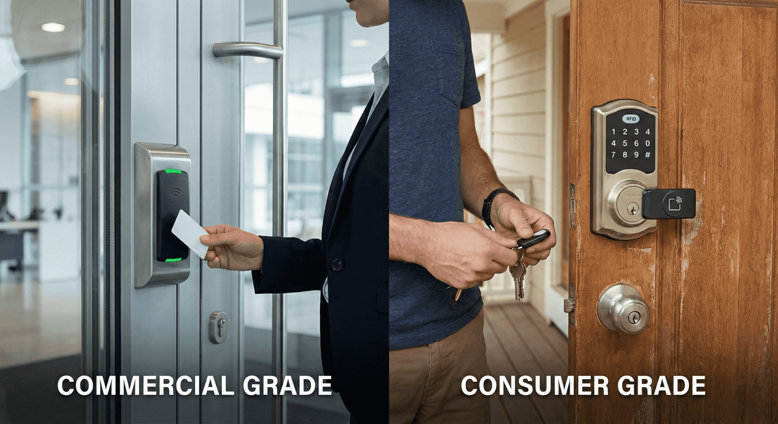 RFID commercial vs consumer lock comparison