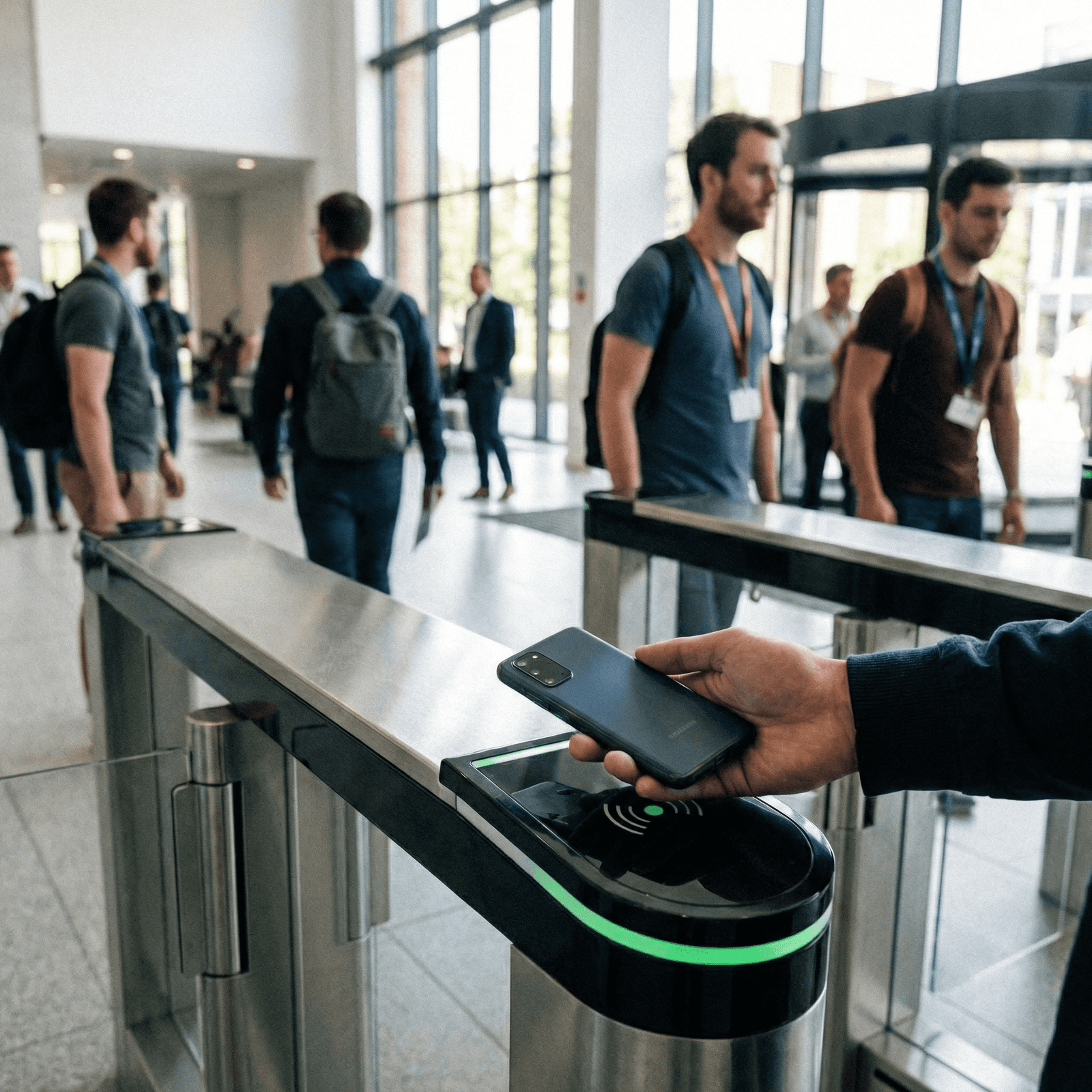 Smartphone unlocking door via NFC