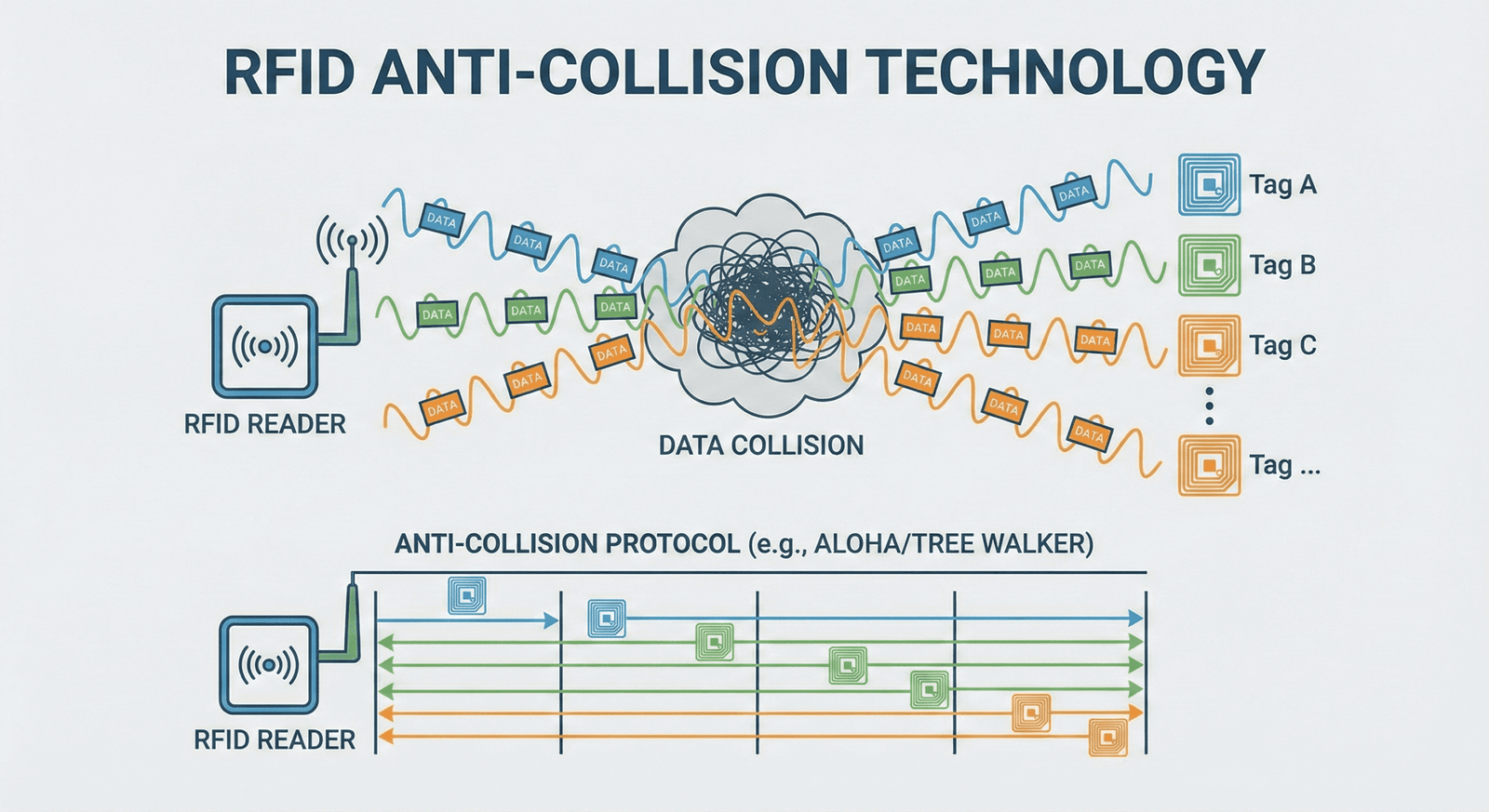 RFID anti-collision technology diagram