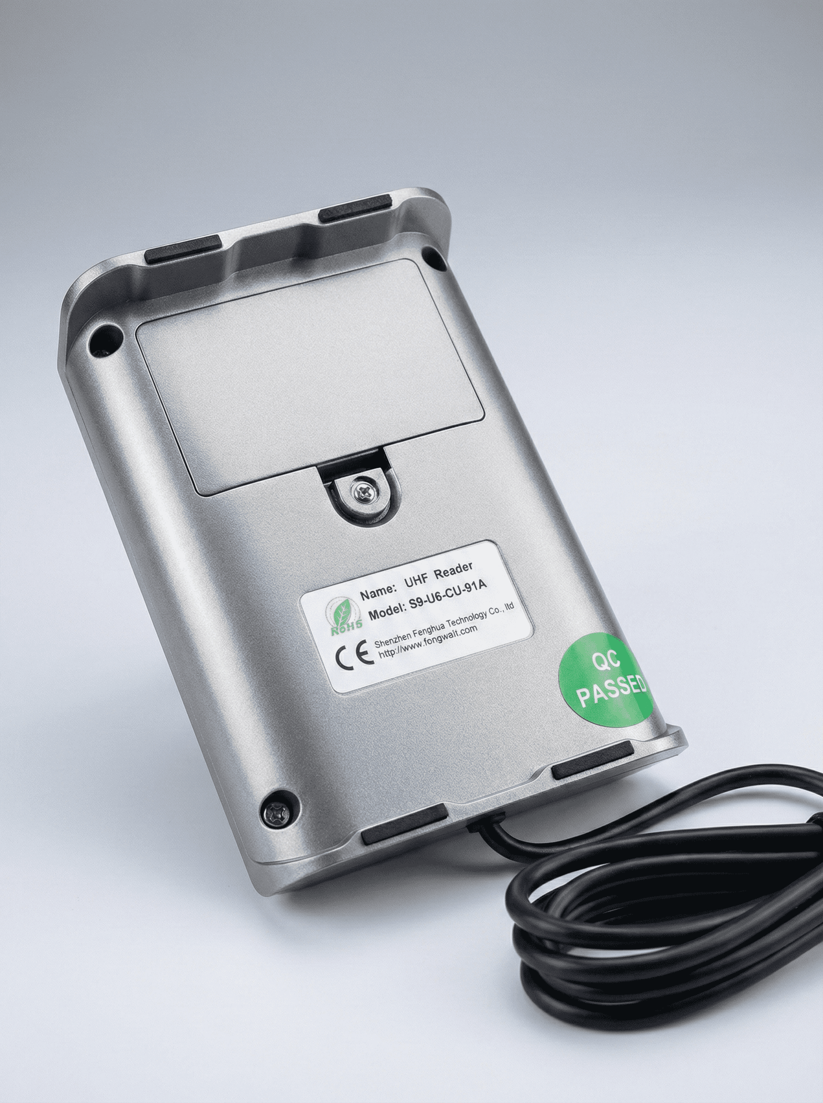 FCC certification label on RFID device