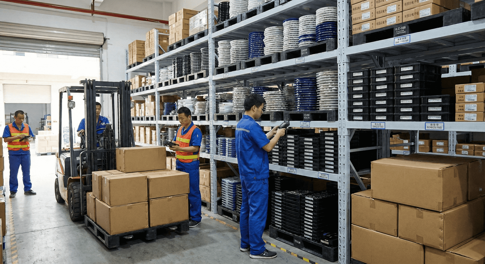 Warehouse inventory of electronic components