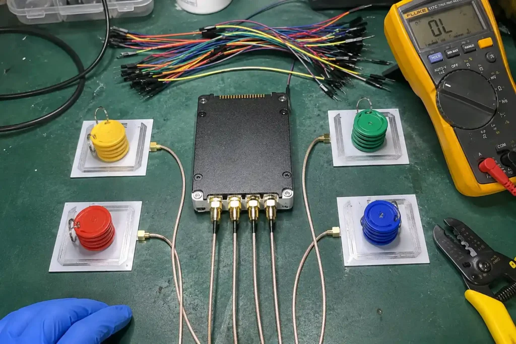 Multi-Channel UHF RFID Architecture for Dense Tabletop Token Tracking